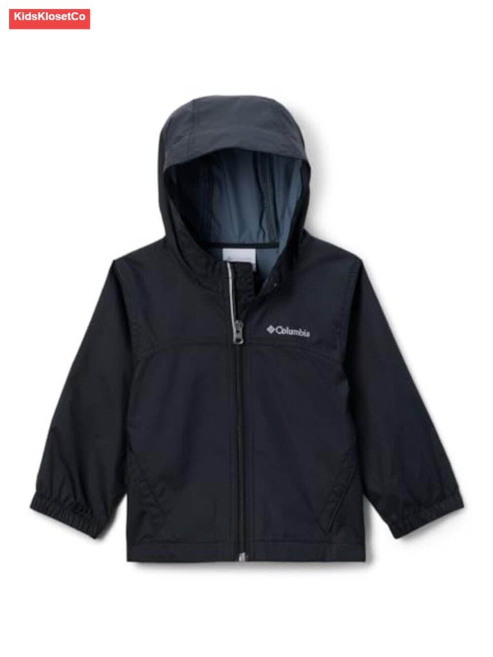 Youth Waterproof Nylon Rain Jacket with Hood - Picture 4 of 6